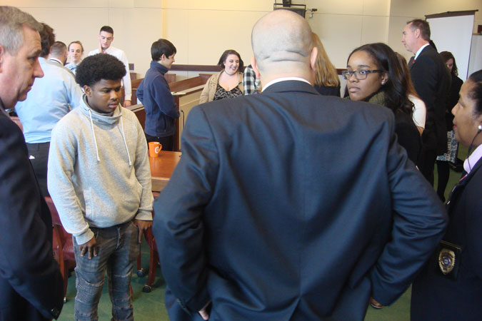 Anne Arundel County High School students attending Schools in the Court program