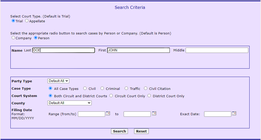 Circuit Court Case Search And Copy Request Form Printable Pdf Download