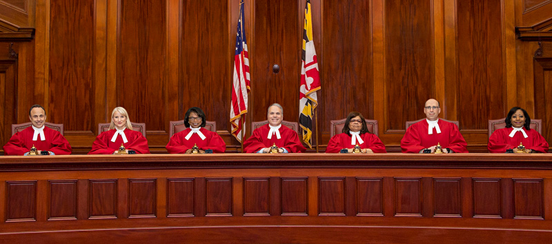 Group Photo of the Justices of the Supreme Court of Maryland