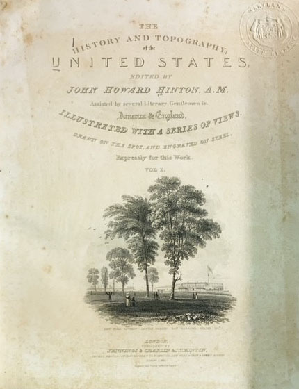 Title page of History and Topography of the United States