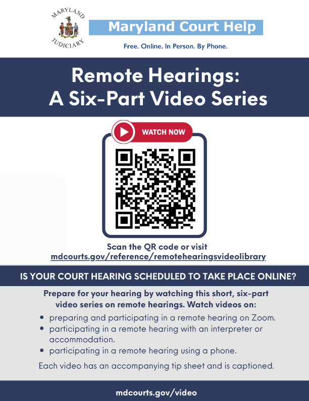 remote hearings video series flier