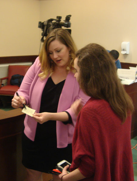 Anne Arundel County High School students attending Schools in the Court program