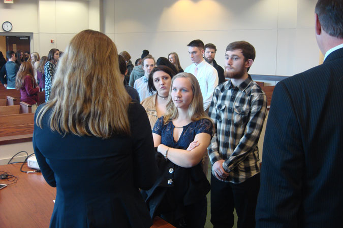 Anne Arundel County High School students attending Schools in the Court program