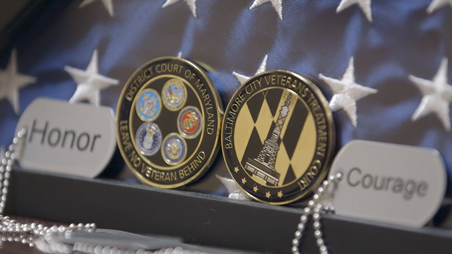 Veteran's treatment court coins